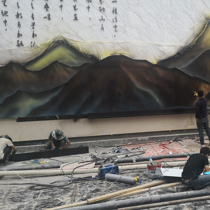 妖精视频污在线观看园林景墙山水画